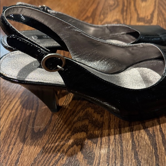 Ecco Peep Toe Patent Leather Heels Size 39/womens 8.5/9 - Picture 6 of 9